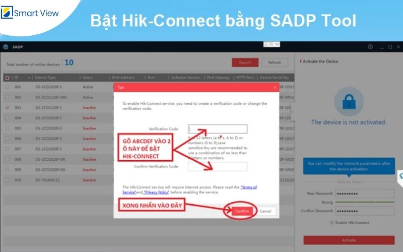 Hik-Connect bằng phần mềm SADP TOOL